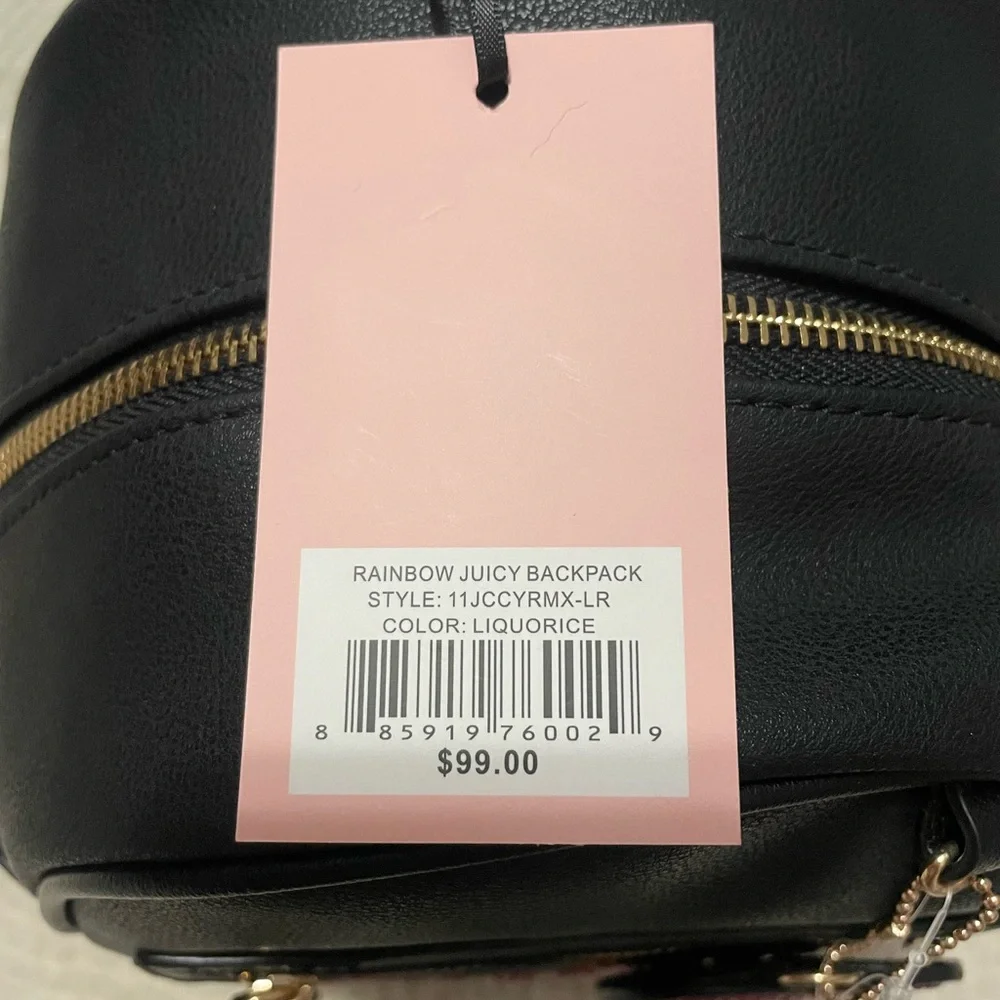Juicy Couture Rhinestone Black Mini Backpack Bag